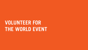 Volunteer for the largest event of its kind
